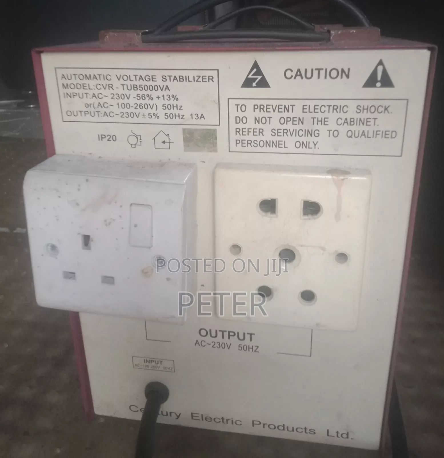 Used Century 5kva Stabilizer (Voltage Regulator)
