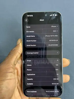 Apple iPhone 16 Pro Max 256 GB White