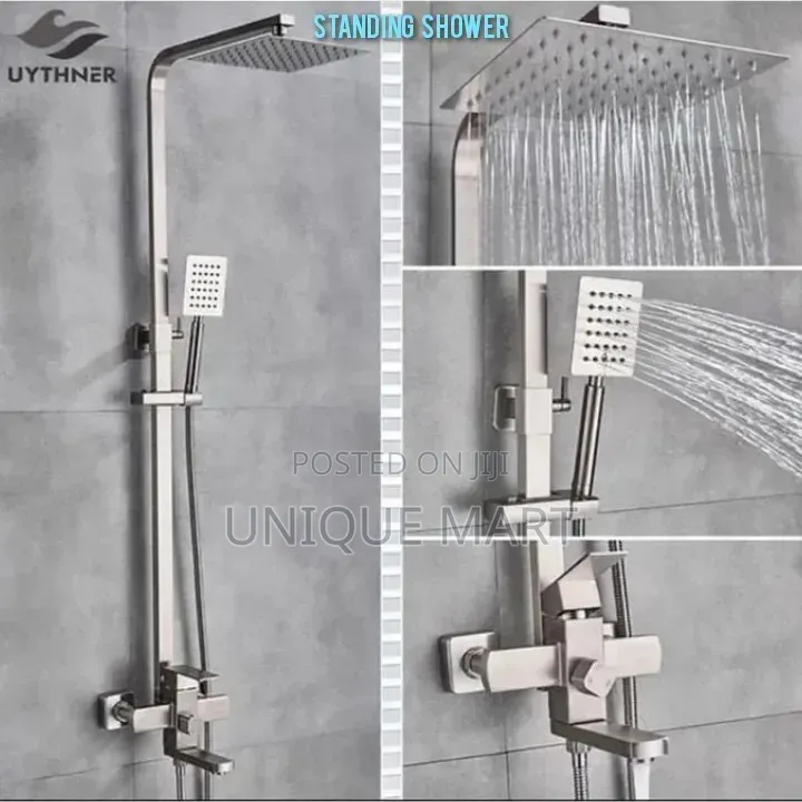 Generic Square Anti-rust Standing Shower With Multiple Water Display