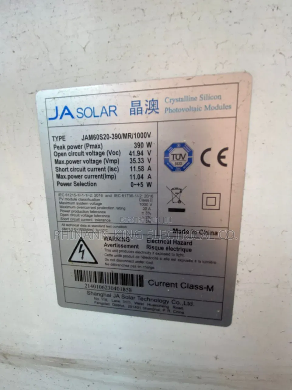 390w Monocrystalline Solar Panel High Efficiency Original Quality