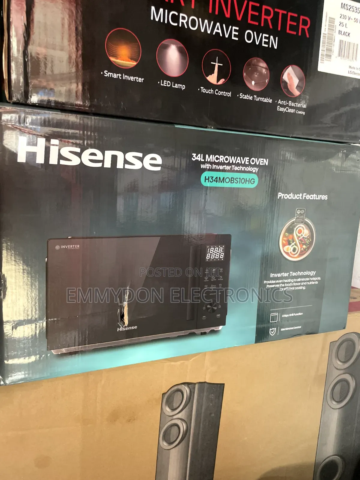Hisense 34l Black Microwave Oven