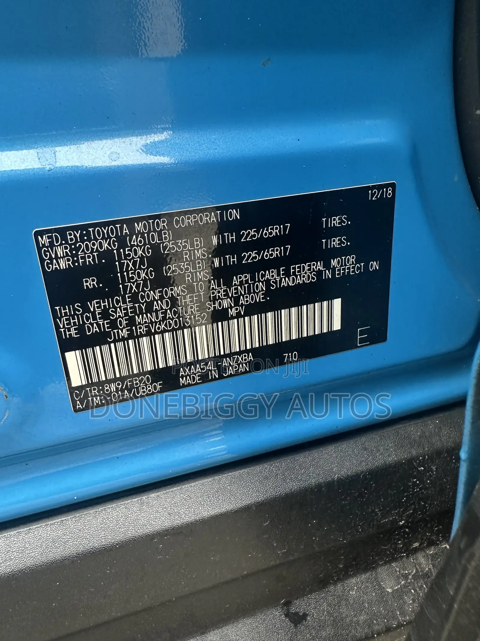 Toyota RAV4 2019 Blue