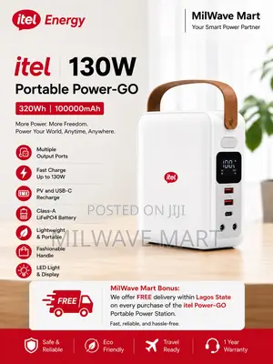 Itel Portable Power Station 130w for Router Laptop Light Phone