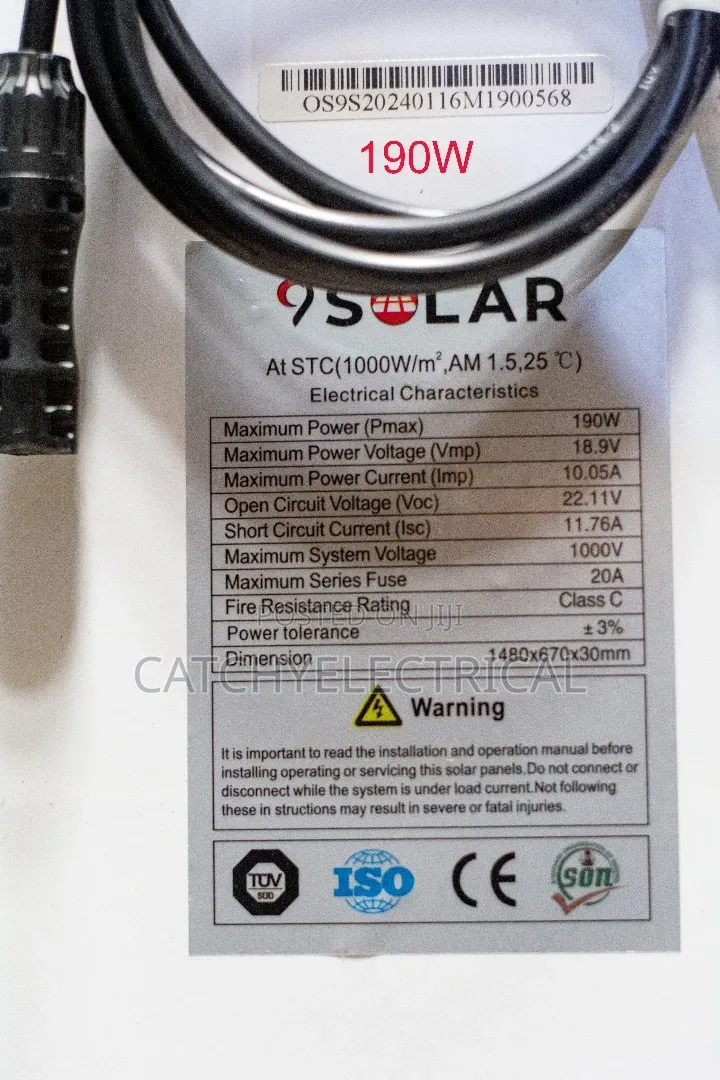 190w Solar Panel