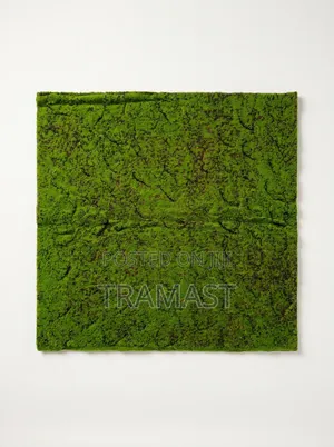 Moss Wallmat 100cm X 100cm - Light Dark Green, Particl Design