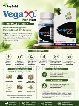 Vega Xl- Male Organ Enhancer, Libido ,Erectile Dysfunction, Back Pain
