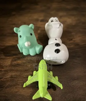 3-Piece Kids Toy Set | Animal Figure, Snowman Airplane Toys