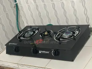 Hoffsman 3 Burner Glass Table Gas Cooker Durable Kitchen Stove