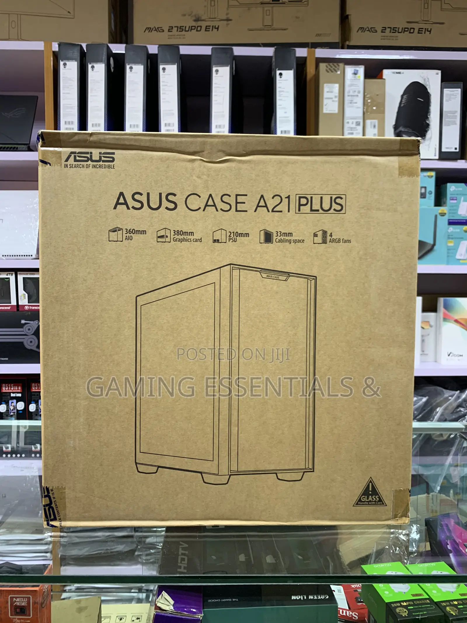Asus A21 Plus Mid-Tower Gaming Pc Case – Tempered Glass | 4 Argb Fans