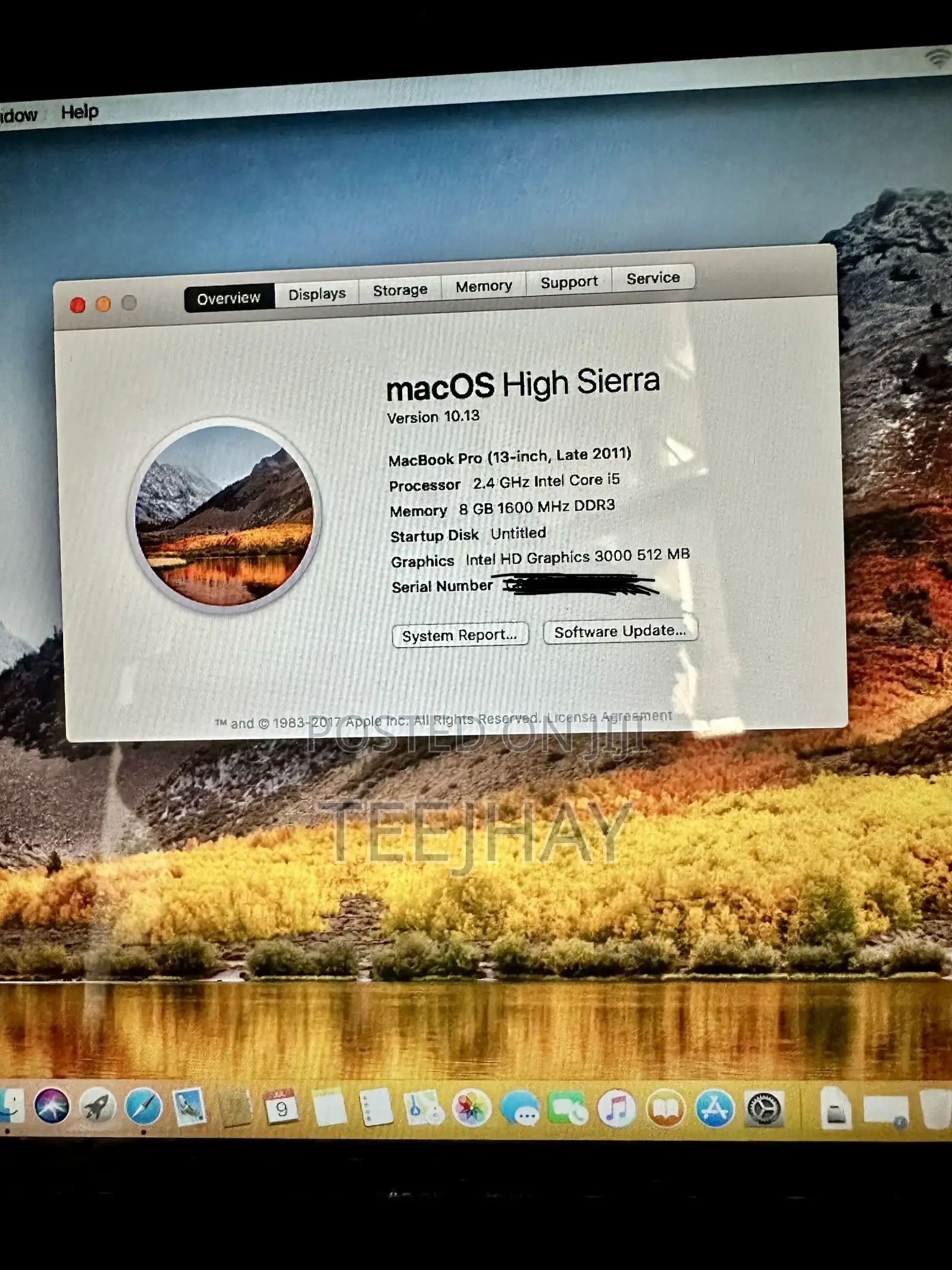 Laptop Apple MacBook 2011 8GB Intel Core i5 SSD 500GB