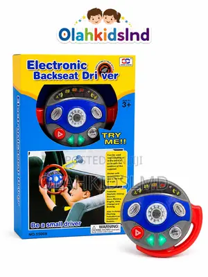 Electronic Backseat Driver Toy Steering Wheel – Sounds Lights, 3+