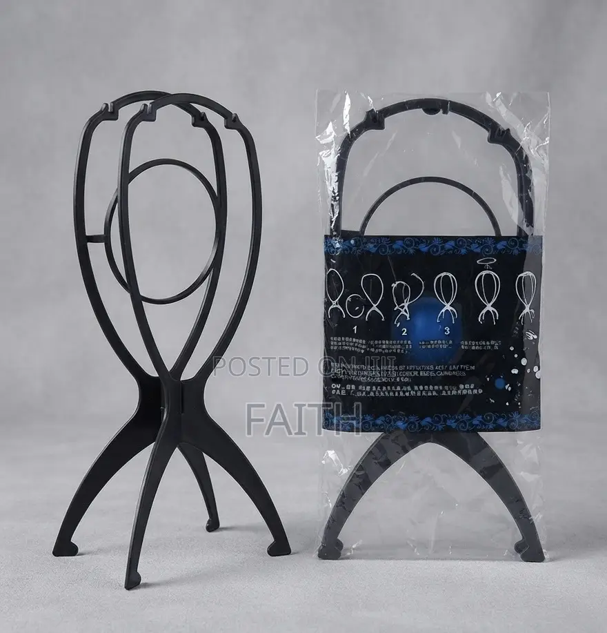 Plastic Wig Stand | Foldable Wig Holder Display Rack
