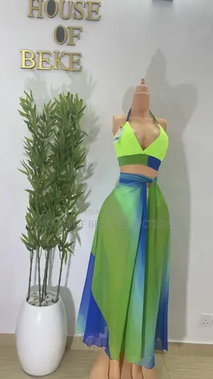 Tropical Lemon and Green Beach Wear