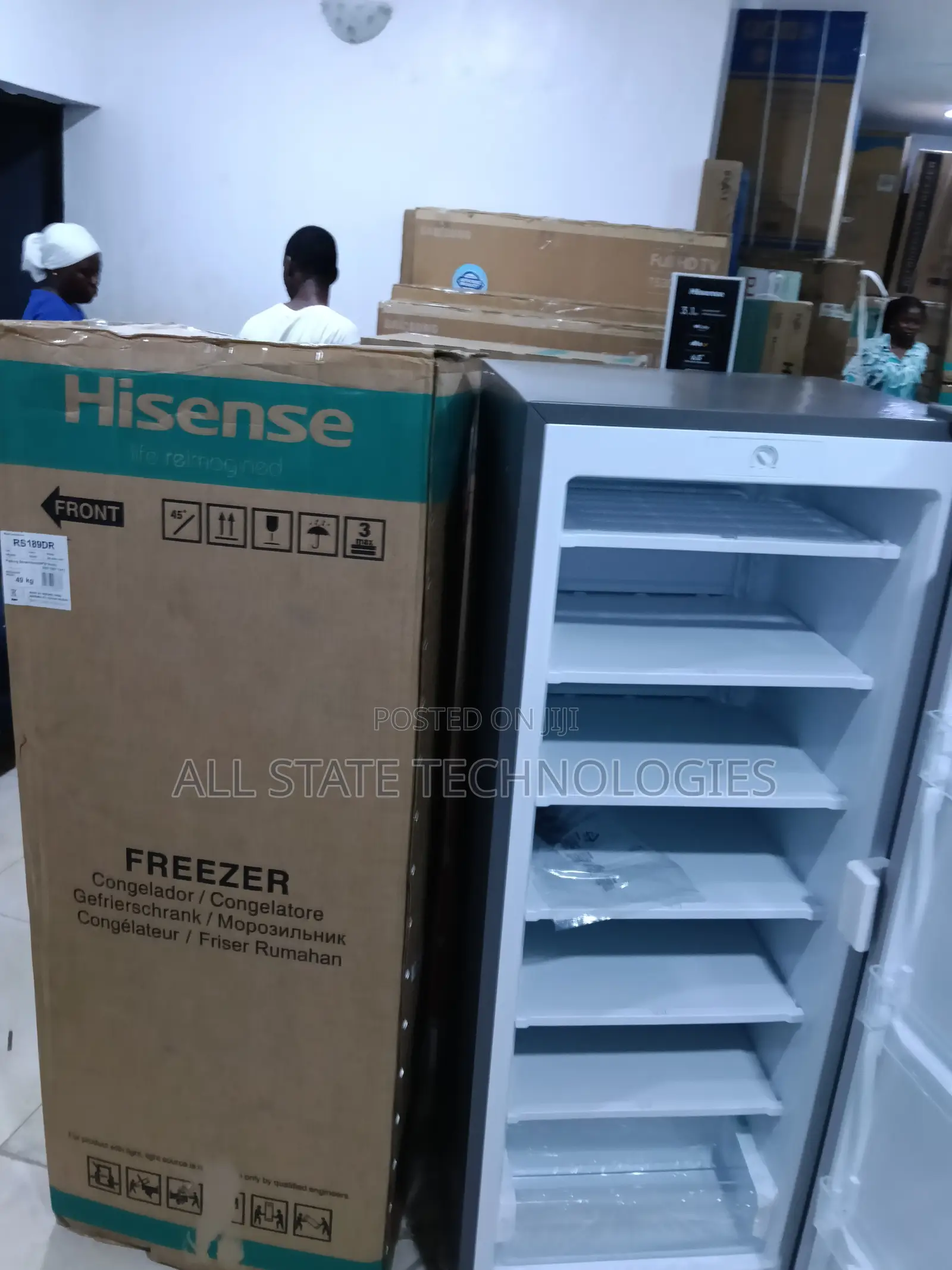 Hisense Rs189dr Tall Upright Freezer 190l