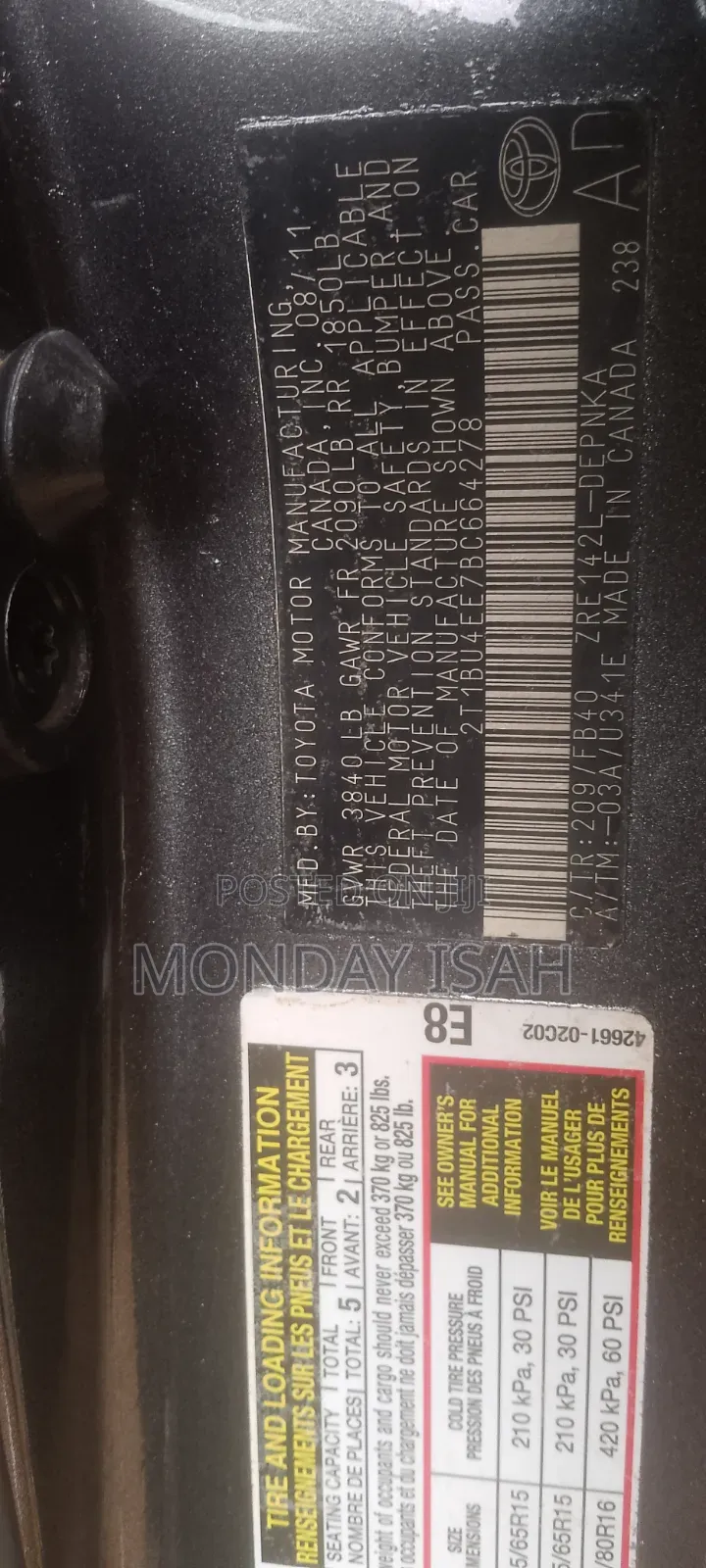 Toyota Corolla 2012 Gray