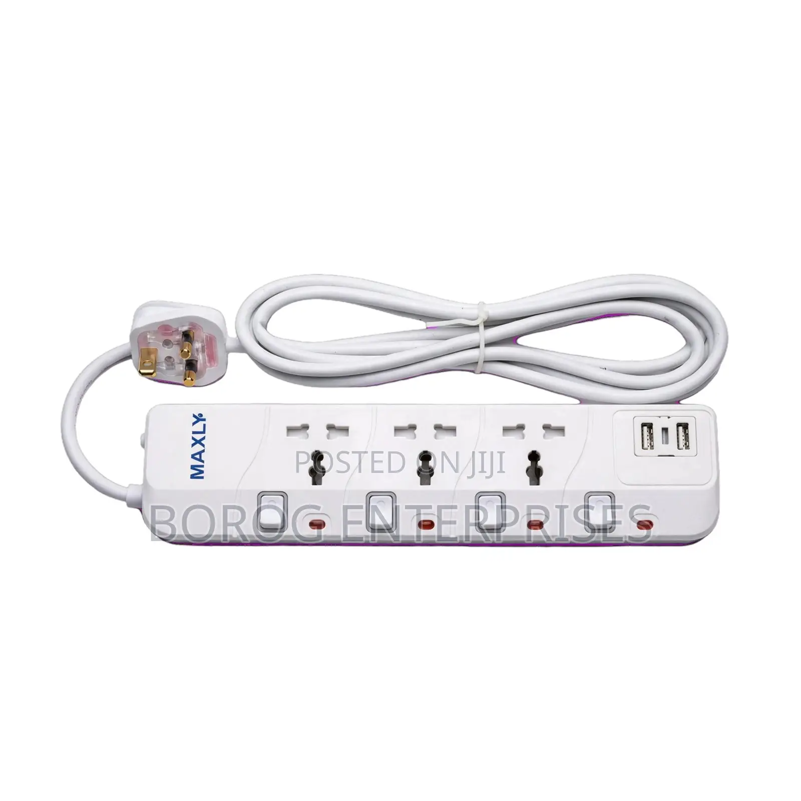 Maxi 3 Socket Extension Cable With 2 Usb Ports-ps-4k3u3glpu