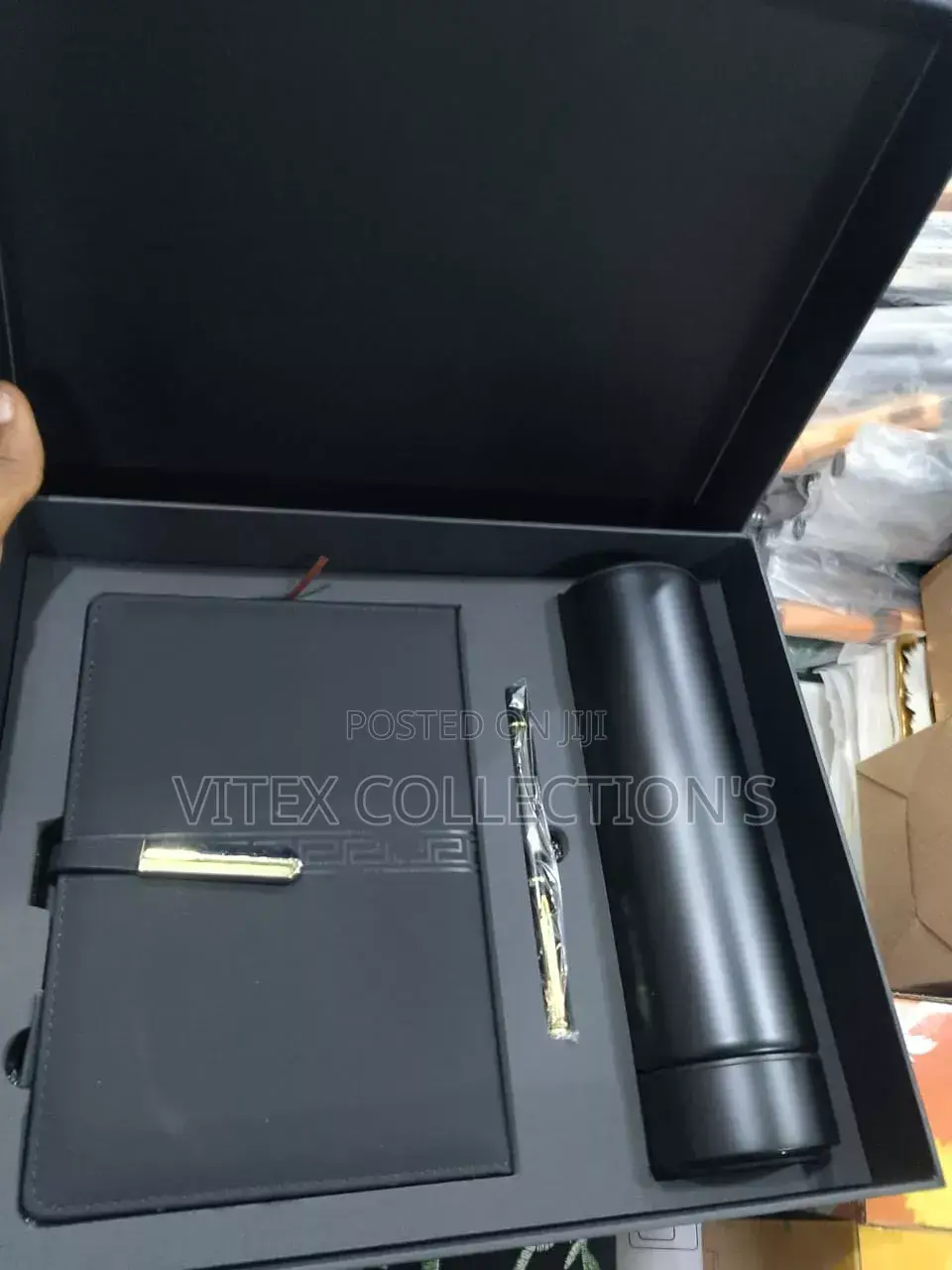 Notebook With Flask And Pen