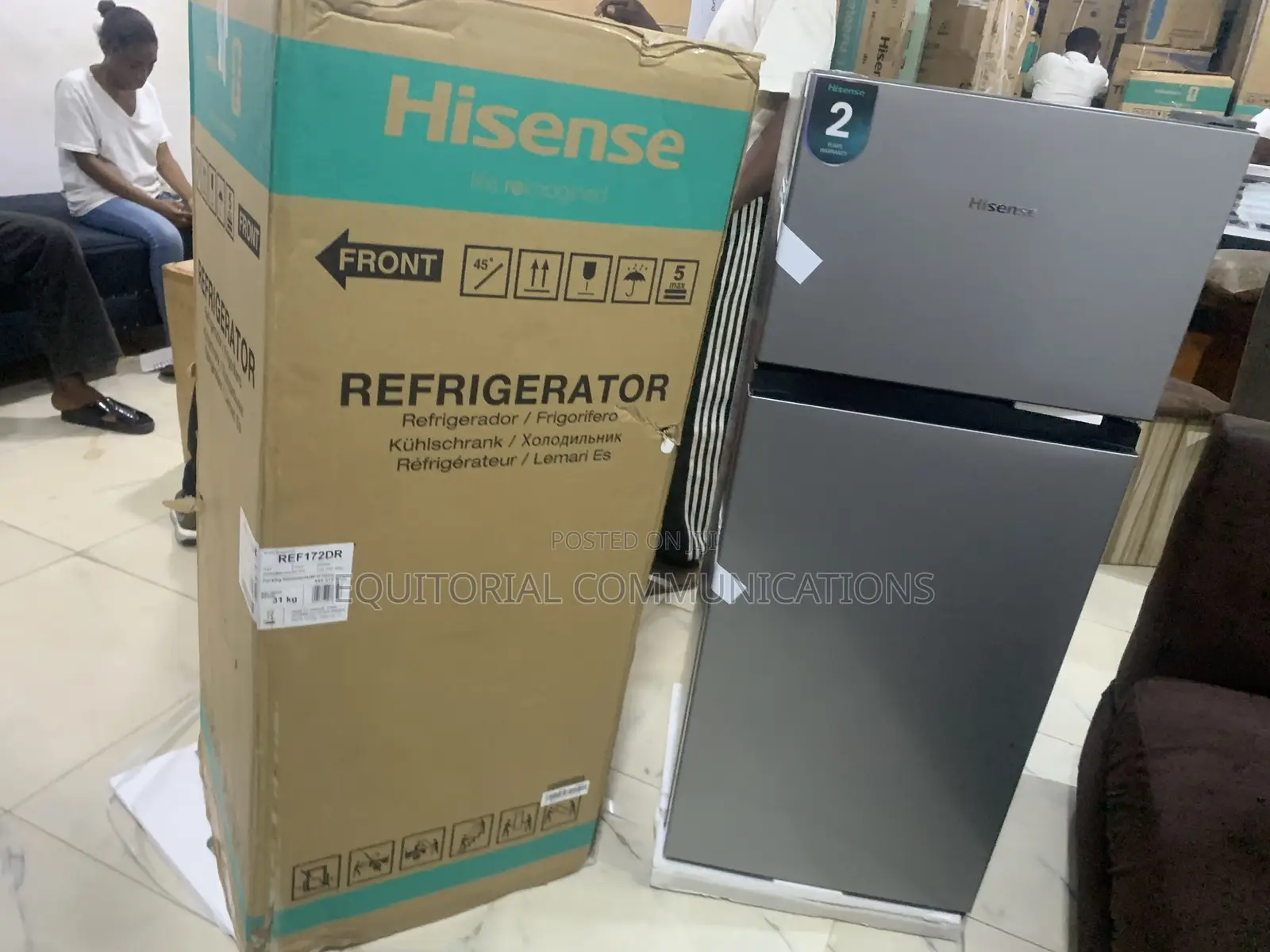 Hisense Ref172dr 124l Energy Efficient Double Door Refrigerator