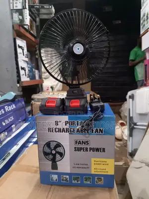Rotating Lithium Electric Fan With 2 Battery