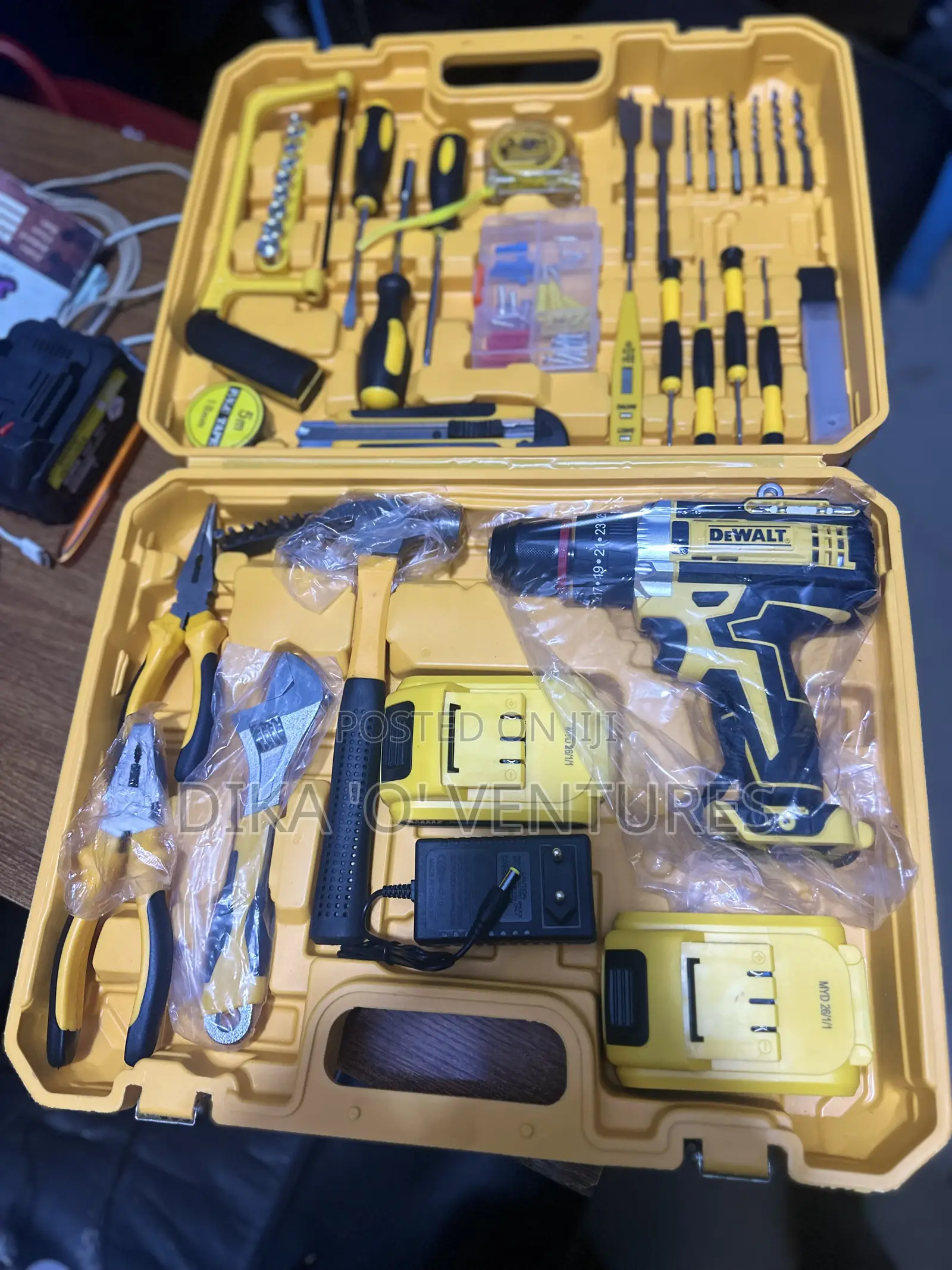 Tools Box Kit Set With Electric Drill Machine