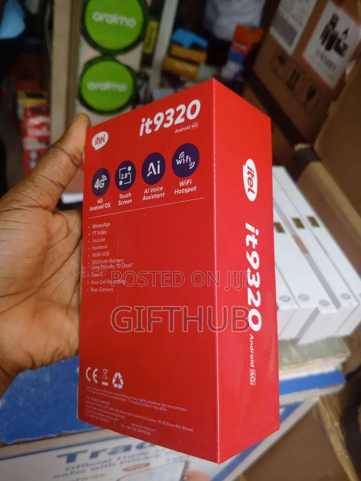 New Itel P32 8 GB Black