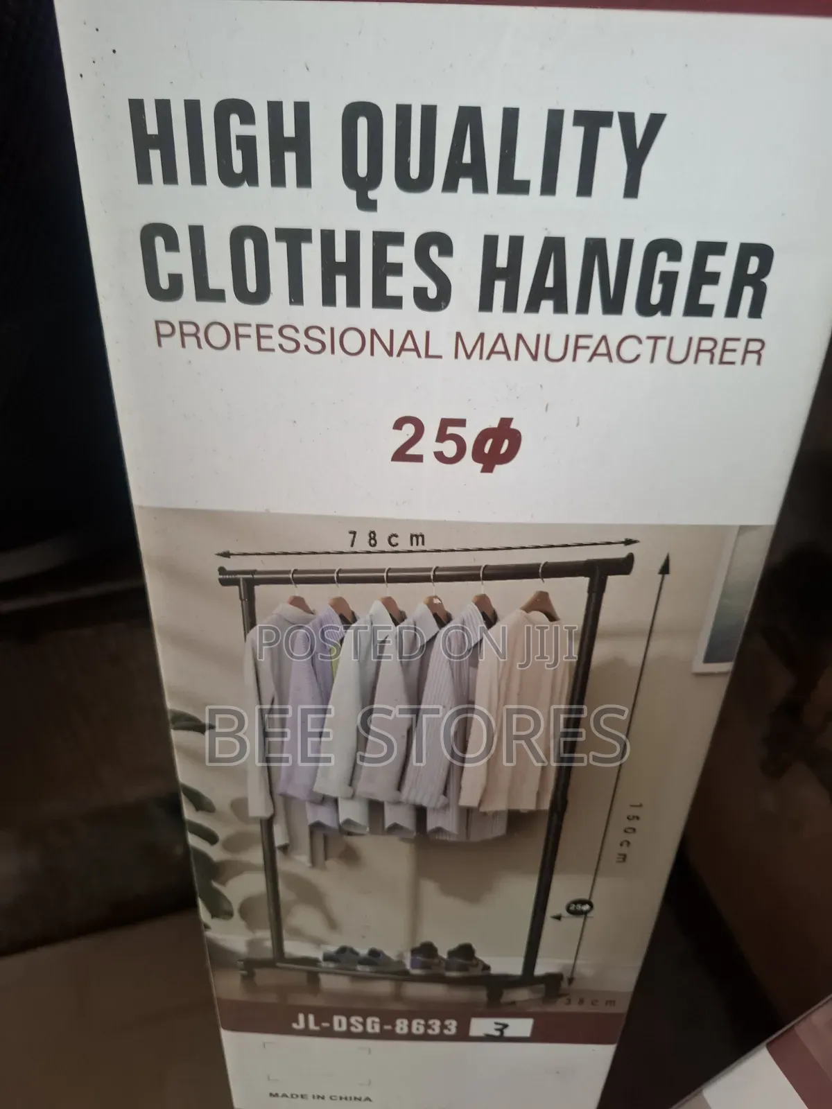Single Pole Clothes Hanger With Shoe Rack