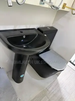 Durable Black Water Closet Set