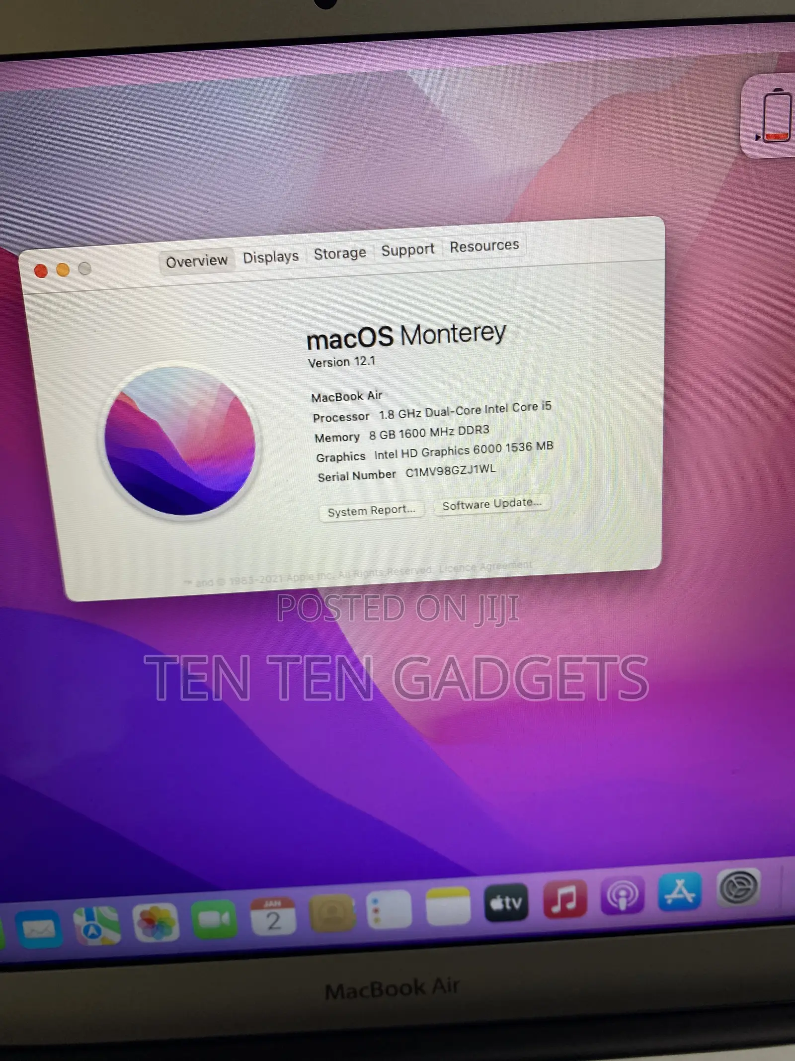 Laptop Apple MacBook Air 2017 8GB Intel Core i5 SSD 256GB