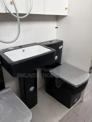 England Black and White Water Closet (Wc) Set