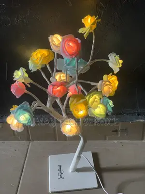 Led Rose Tree Lamp With Flower