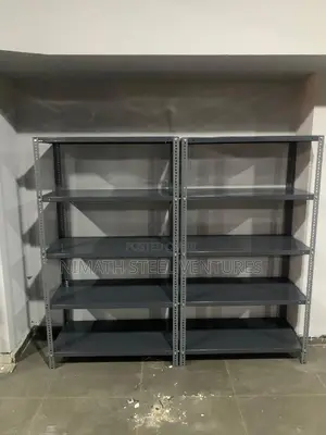 Metal Shelving With Slotted Angle Iron