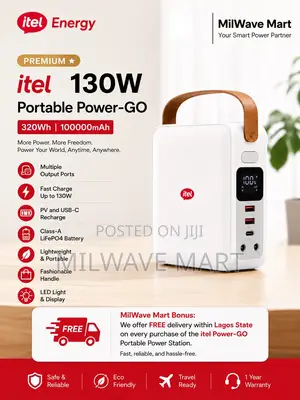 Itel 130w Portable Power-go 320wh 100000mah Power Station