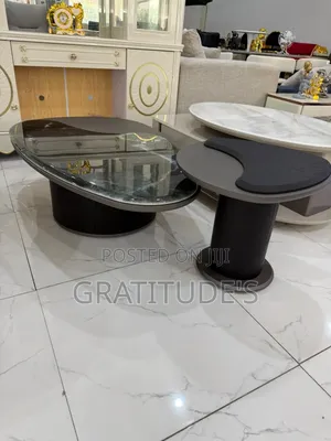 Marble Top Center Table With Side Table