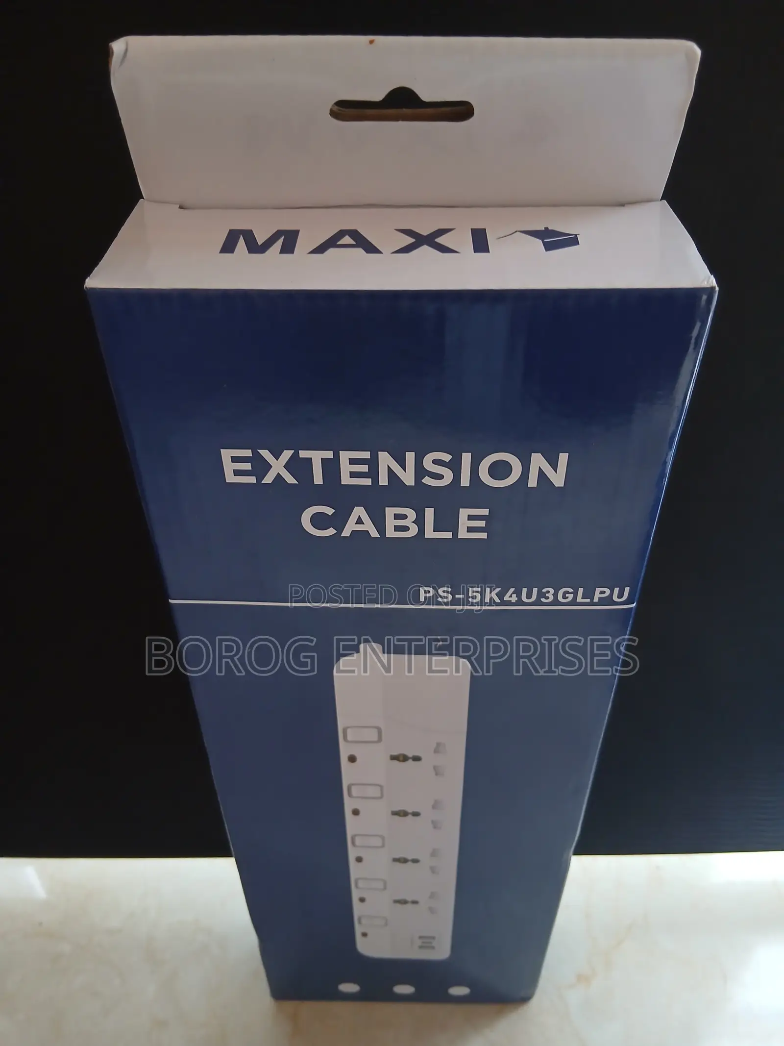 Maxi 4 Sockets Extension Cable With 2 Usb Ports- Ps-5k4u3glpu