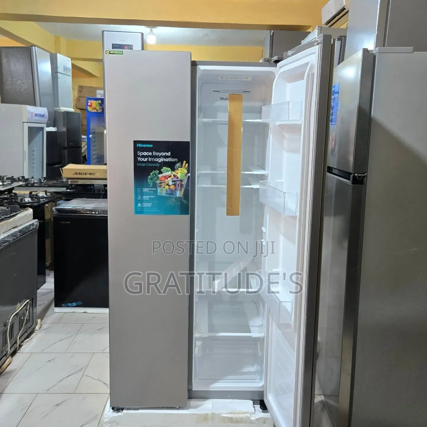 Hisense Side-by-Side Refrigerator Model:Ref 56wc 430lt