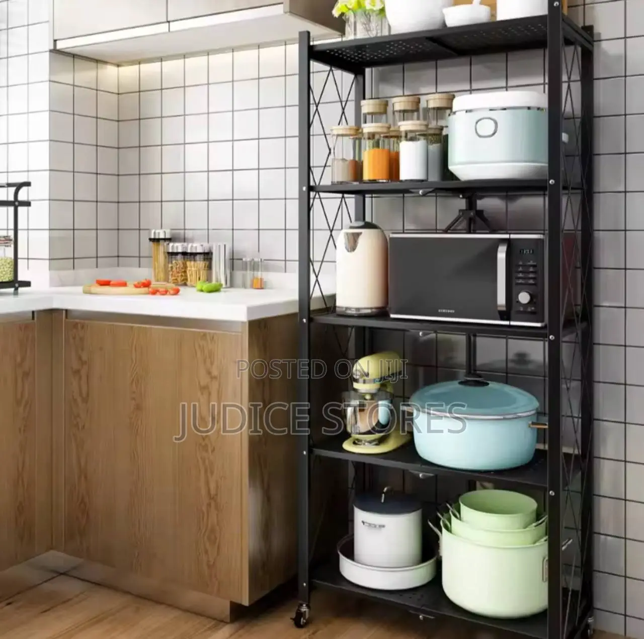 Movable Multi-Layer Storage Rack Kitchen Microwave Stand
