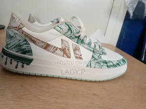 Shein Men's Random Print Low-Top Casual Sneakers- Size 46