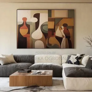 Abstract Figure Canvas Printed Acrylic Glass