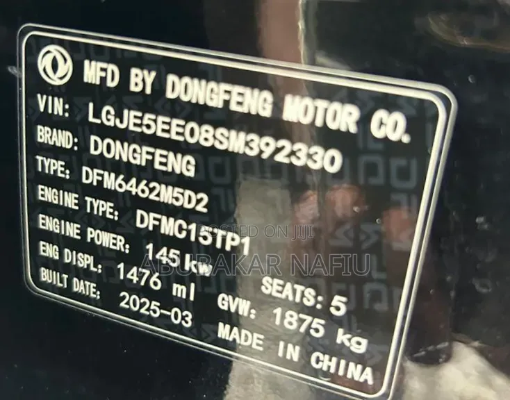 Dongfeng Rich 7 2025 Black