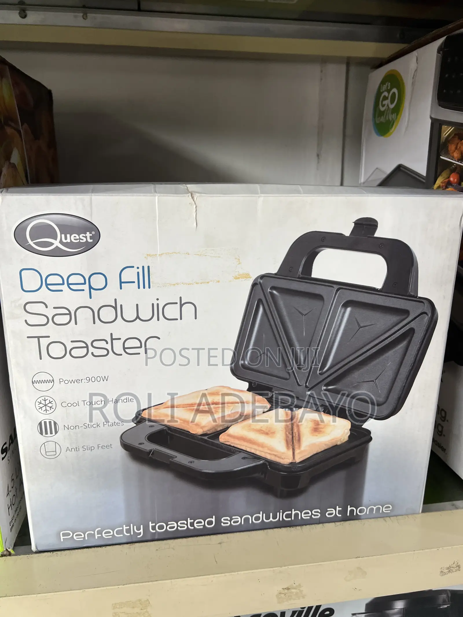 Quest Sandwich Maker Features Deep Fill Plates