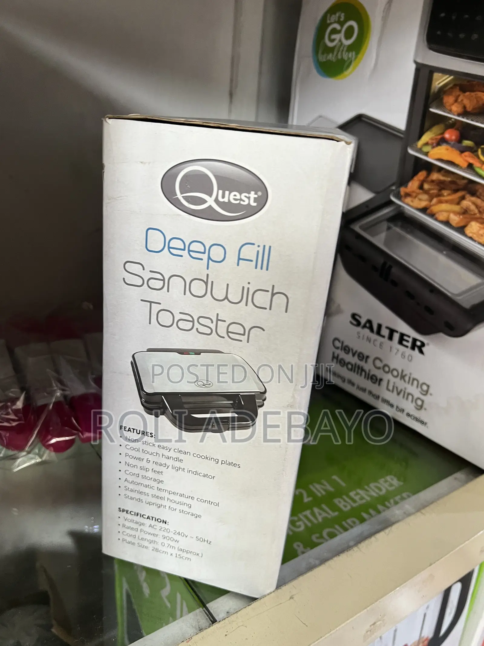 Quest Sandwich Maker Features Deep Fill Plates