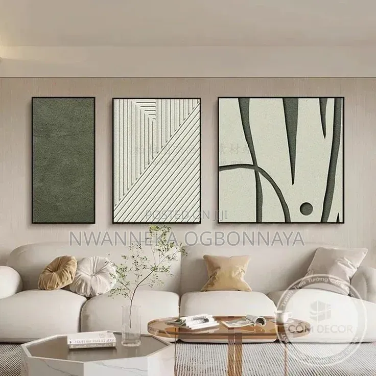 Modern Neutral Abstract Canvas Artwork