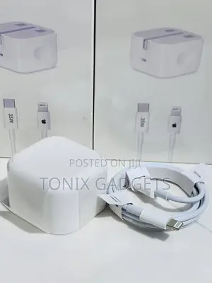 iPhone 35w Dual Usb-C Power Adapter Usb-C to Lightning Cable