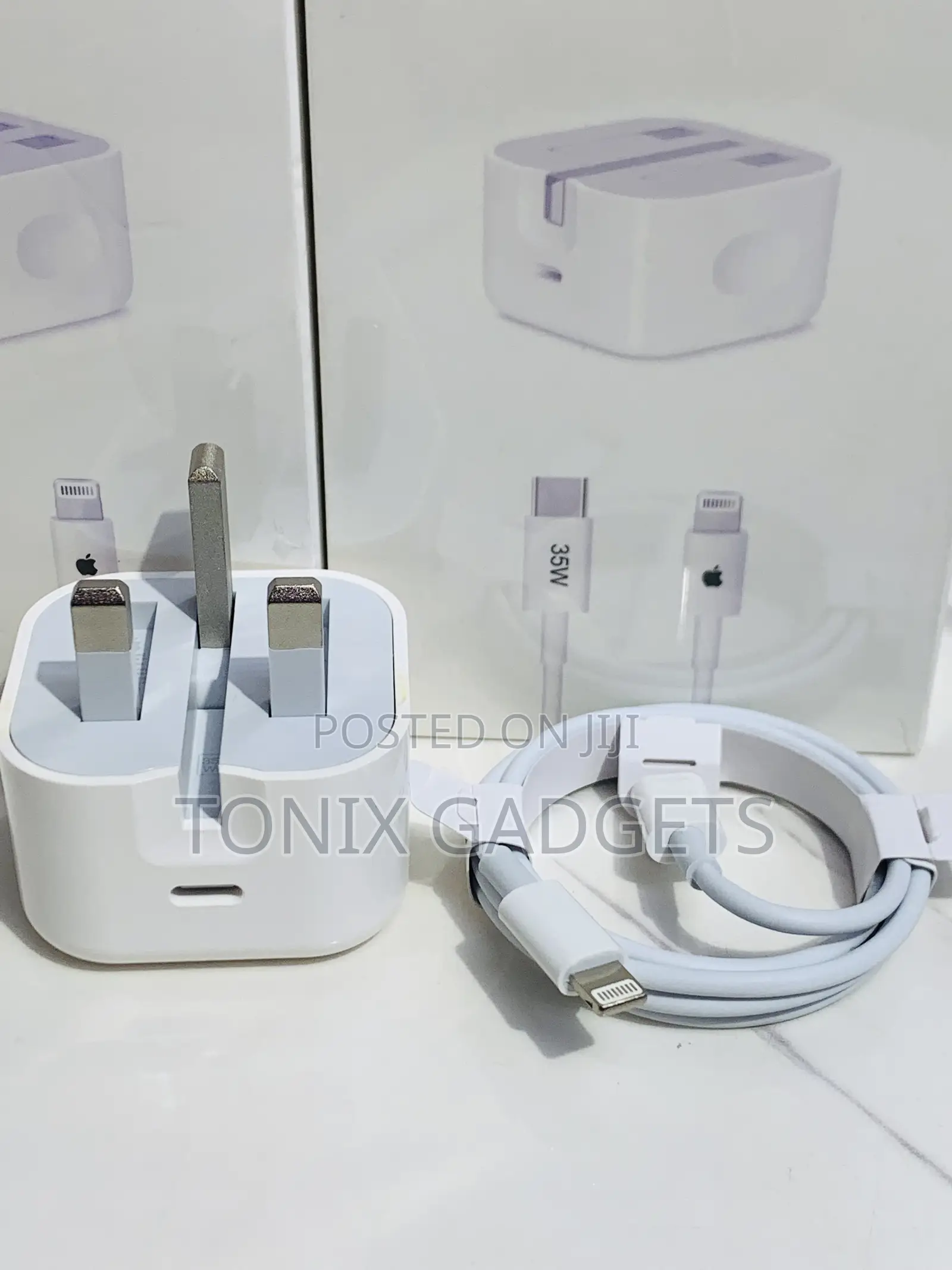 iPhone 35w Dual Usb-C Power Adapter Usb-C to Lightning Cable