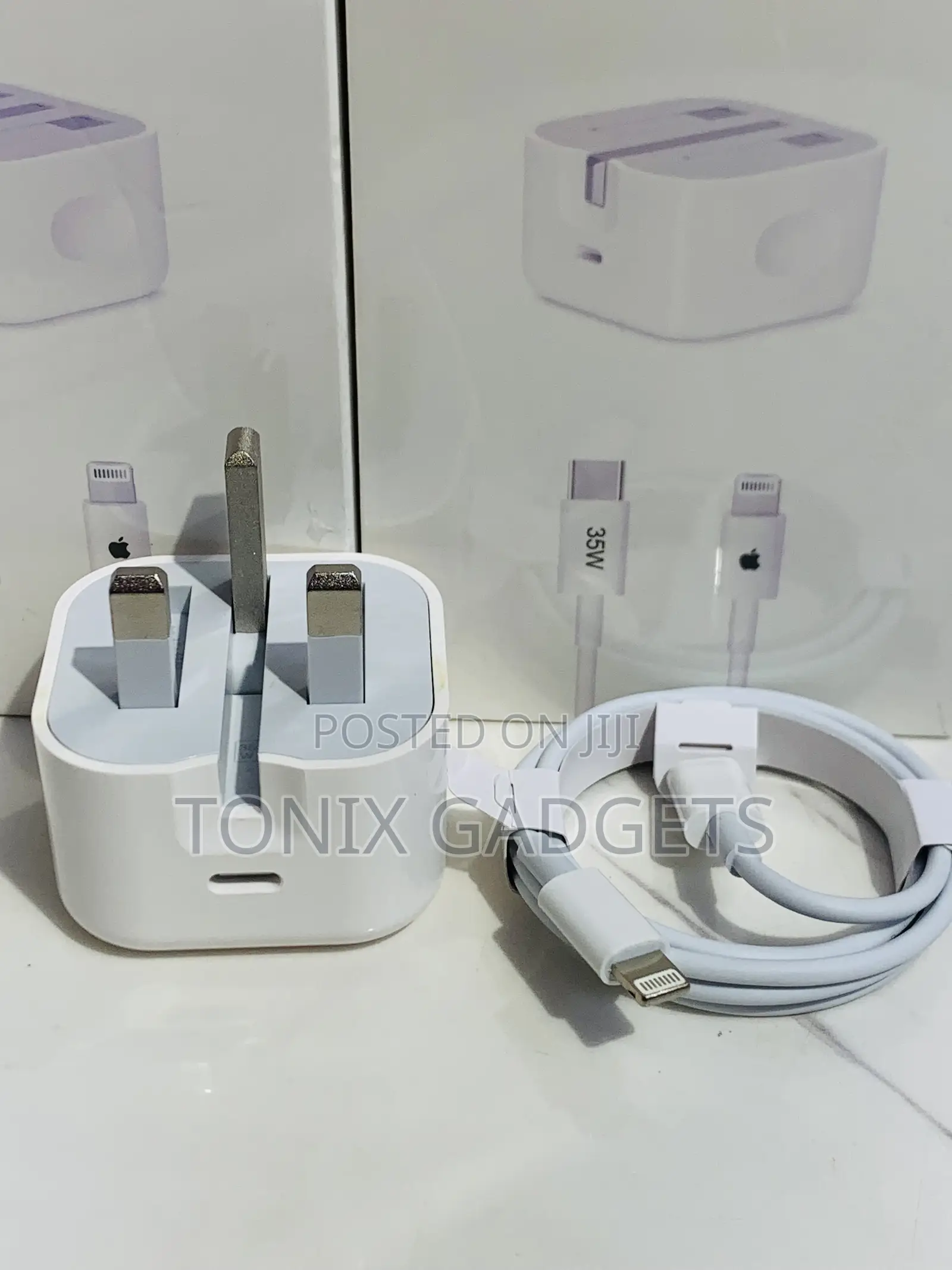 iPhone 35w Dual Usb-C Power Adapter Usb-C to Lightning Cable