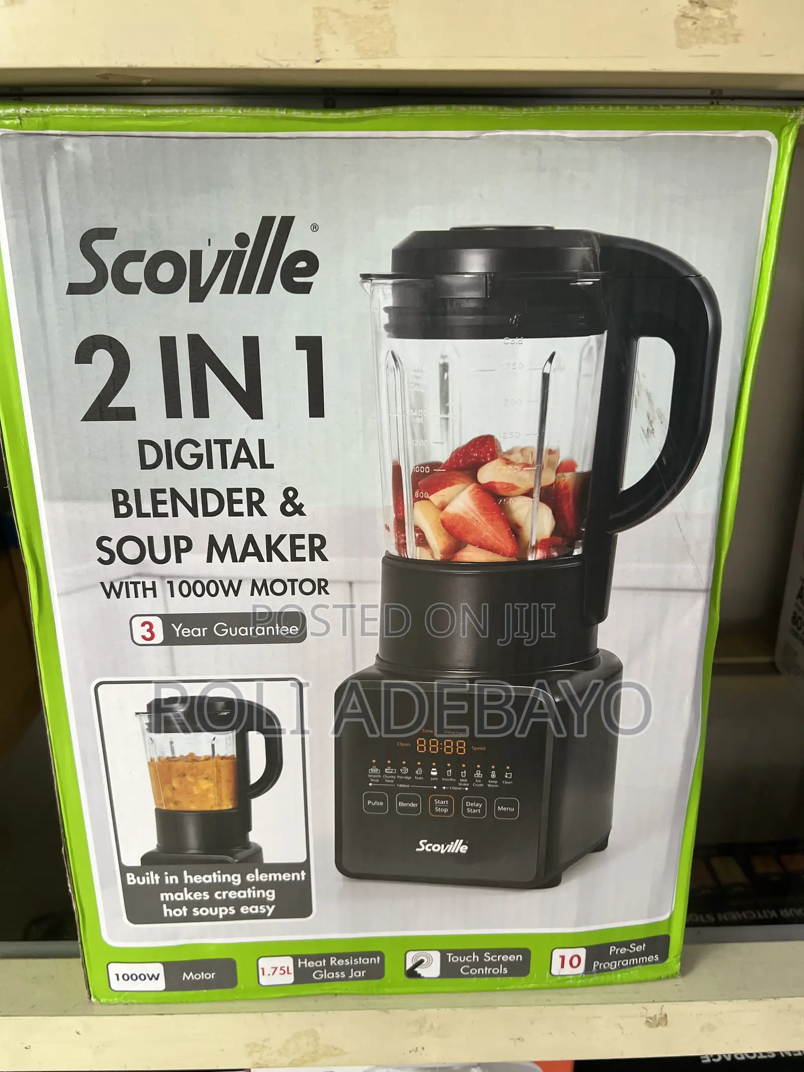 Scovile 2 in 1 Digital Blender and Soup Maker