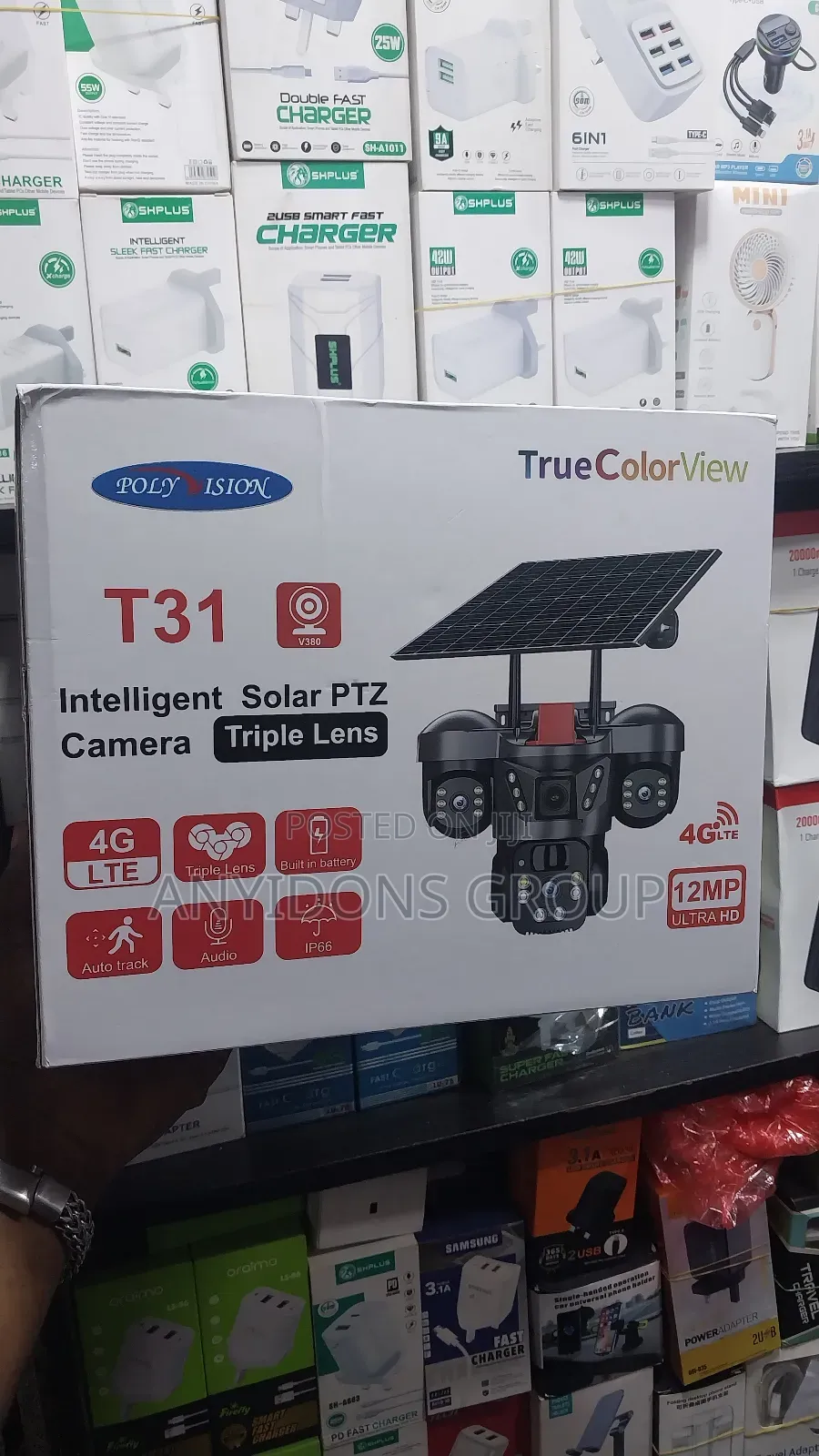 4g Solar Powered Triple Lens Camera