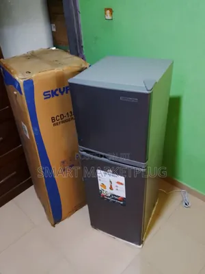 New in Skyrun 138l Double Door Refrigerator -Gray