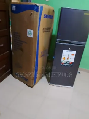 New in Skyrun BCD-138hw Double Door Refrigerator- Gray