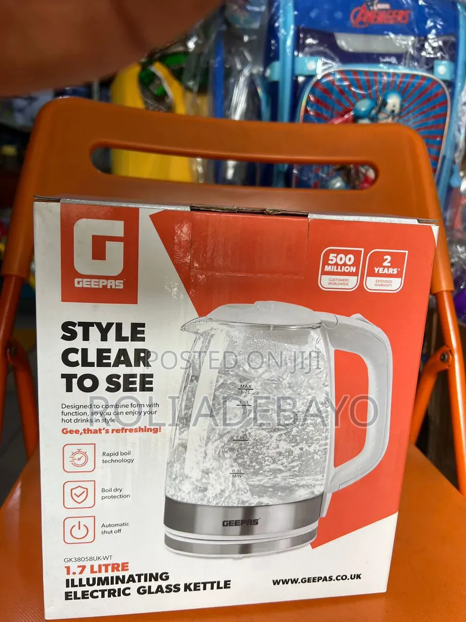 Geepas Illuminating Glass Kettle